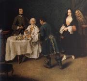 Pietro Longhi The visit in the lord painting